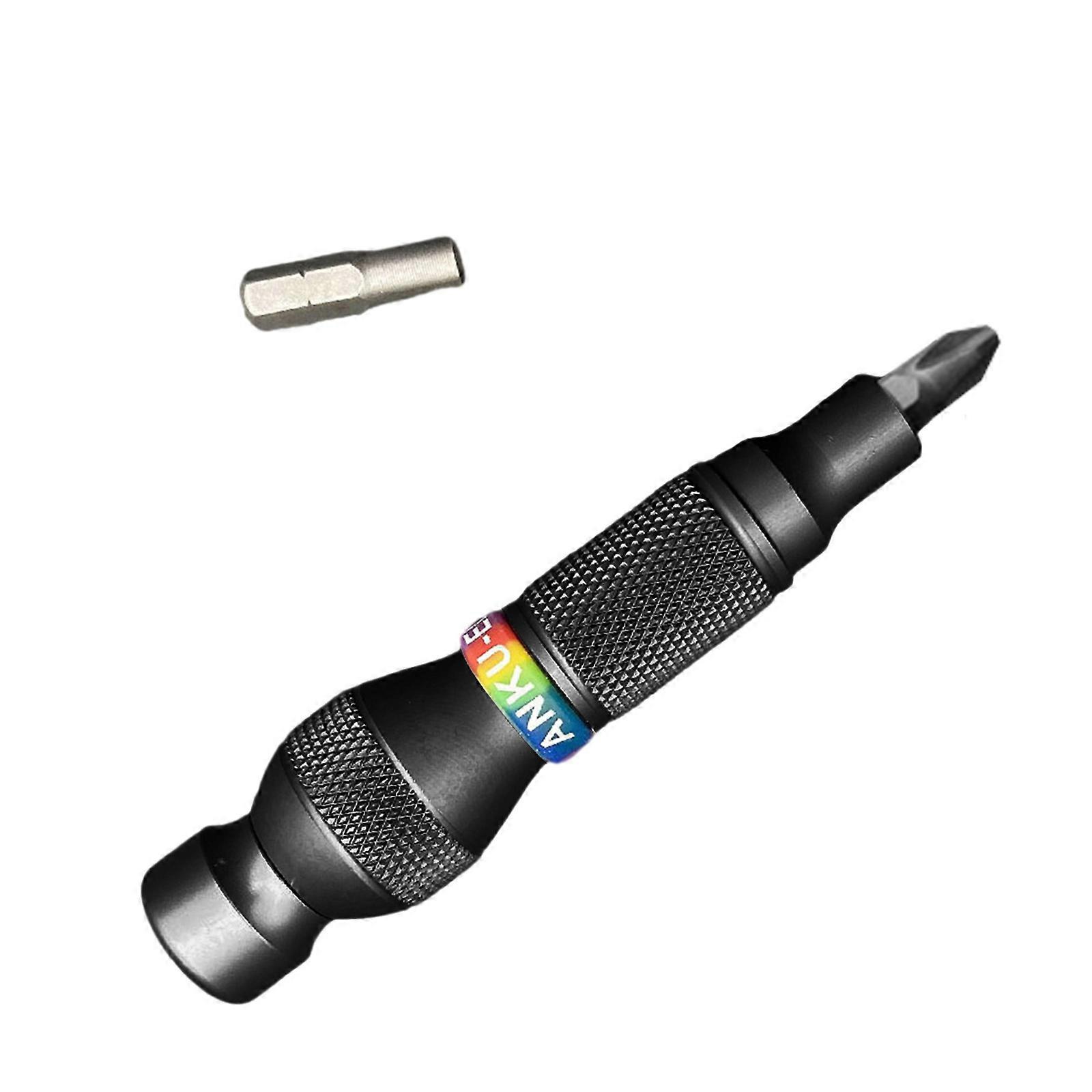 Lightweight Aluminum Screwdriver Handle With Auto Locking Mechanism And Carbon Steel Bits Suitable For Secure Fastening Multicolor