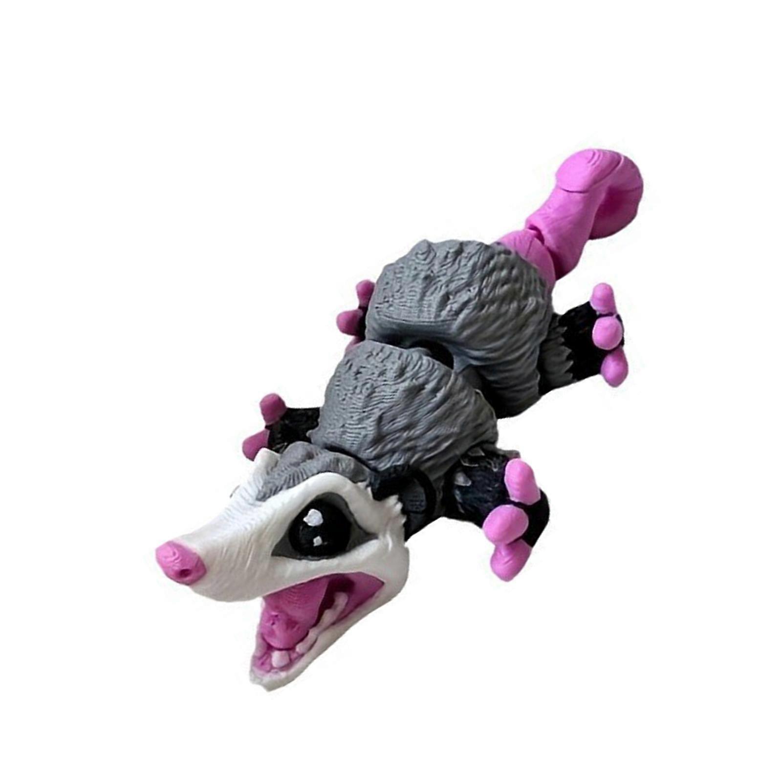 3D Printed Opossum Fidgets Toy Splicing 3D Printed Stress Relief for Kids and Adults Safe and Portable Multicolor