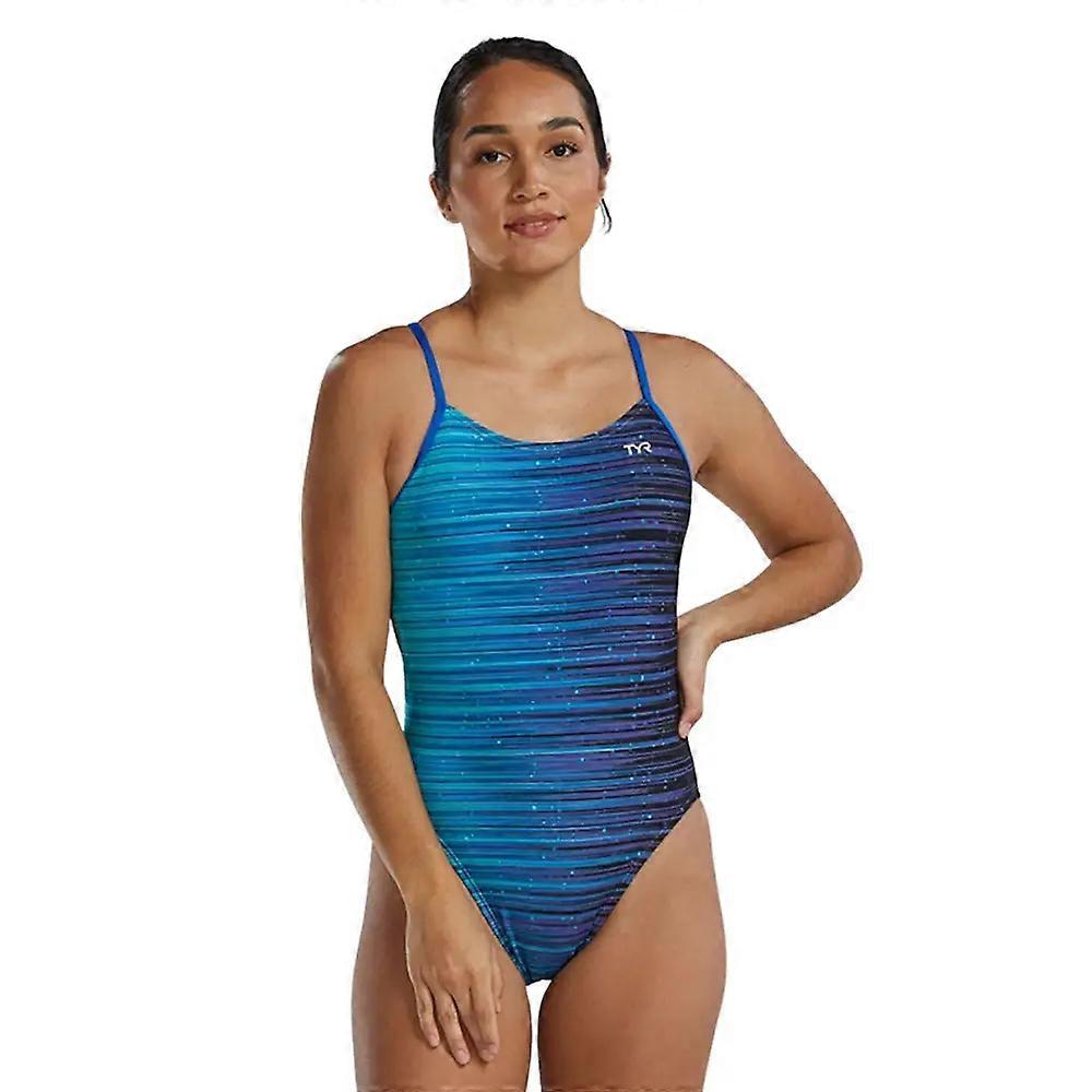 TYR スピードワープ デュラファスト エリート カットアウトフィット 水着 - ブルー