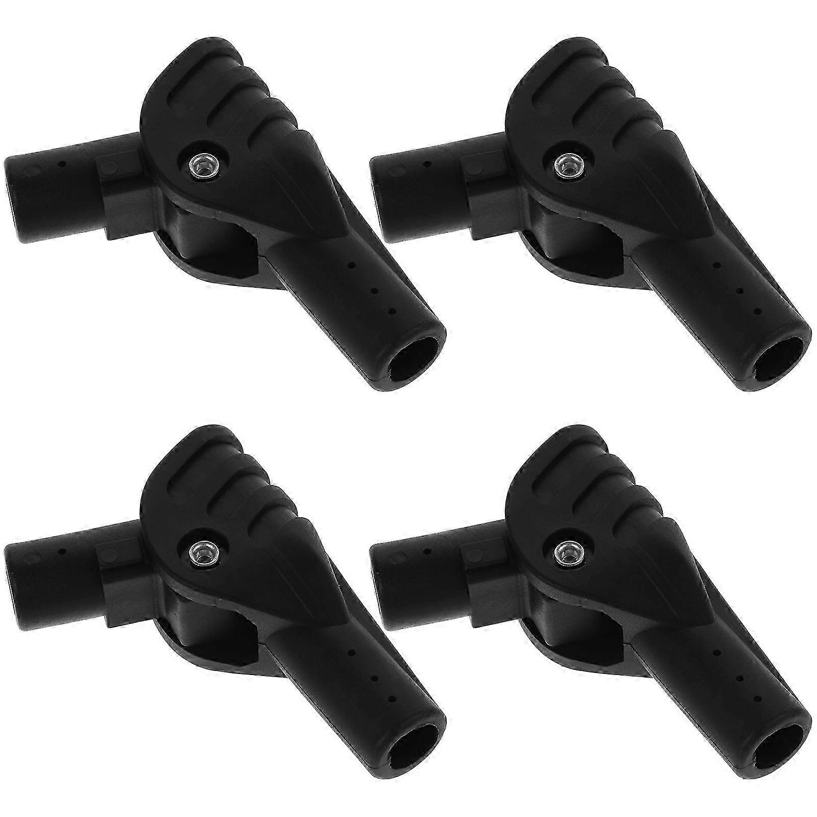 Camping Stabilizer Joints for Tents - Black Plastic Folding Connectors 4Pcs