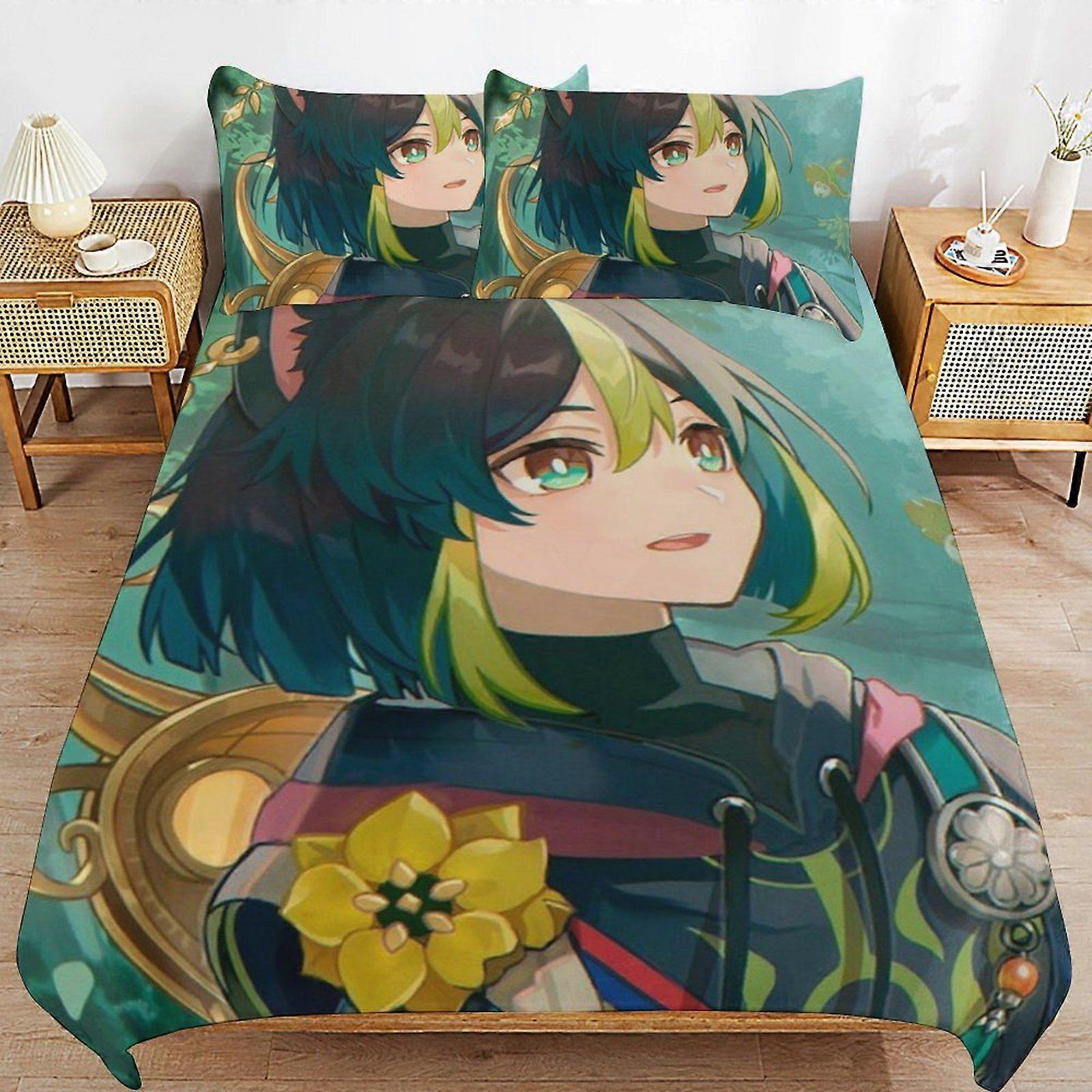 A81 GENSHIN IMPACT Advanced Layer Soft Comfort Zipper Closure Enhanced Bedding Feel Duvet Cover Sets Value N81