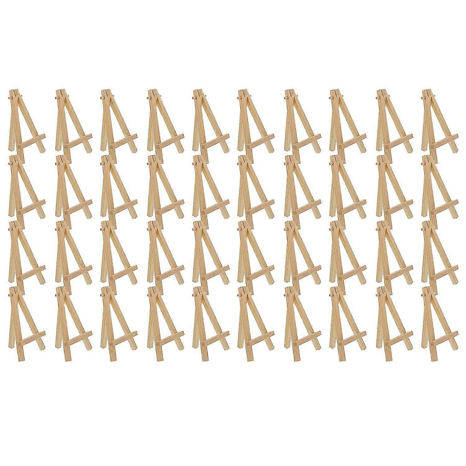 Mini Wood Display Easel, 40pcs, Perfect For Displaying Small Canvases, Business Cards, Photos-haoyi