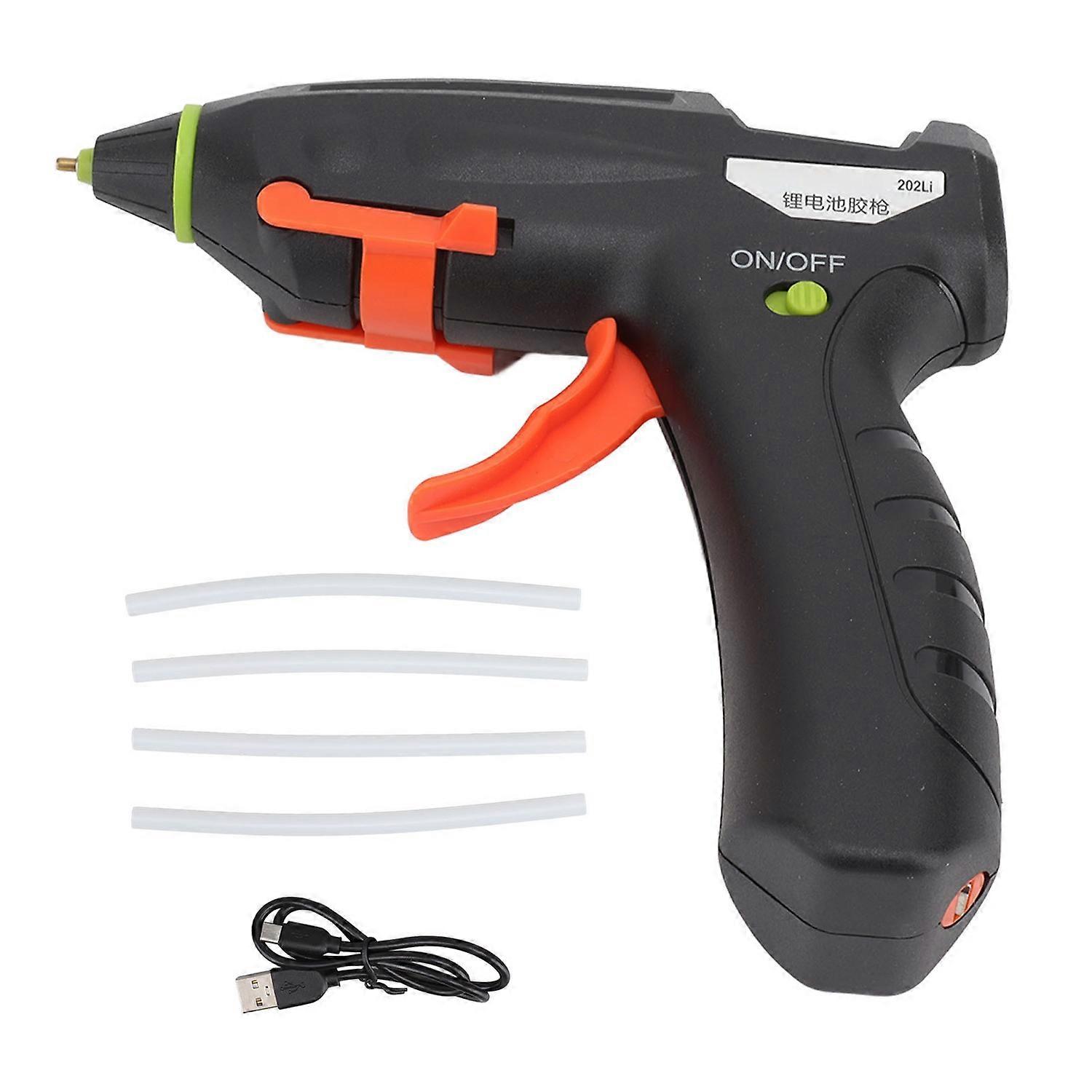 Mini Cordless Hot Glue Gun Set USB Charging Cable Glue Stick Energy Saving Glue Gun for Maintenance 