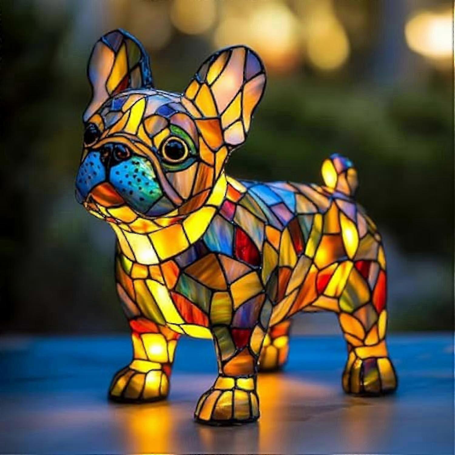 LED art night light for dog lovers decor