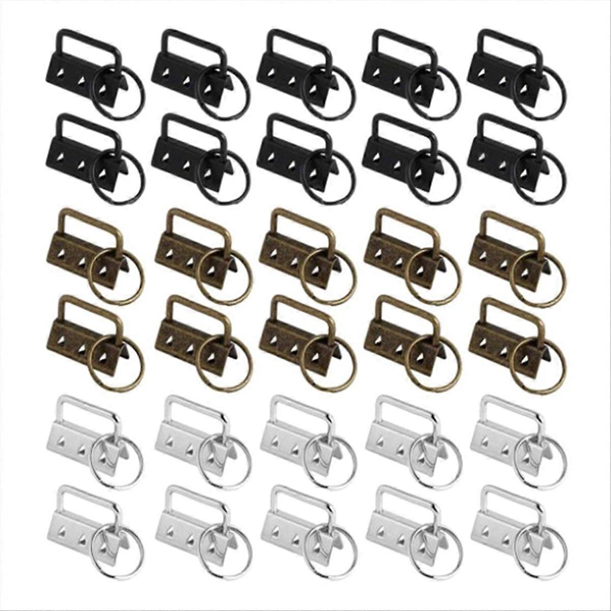 30 Pieces of 32Mm Keychain Hardware Kit is Suitable for Wrist Clamp Lanyard Keychain DIY Tools