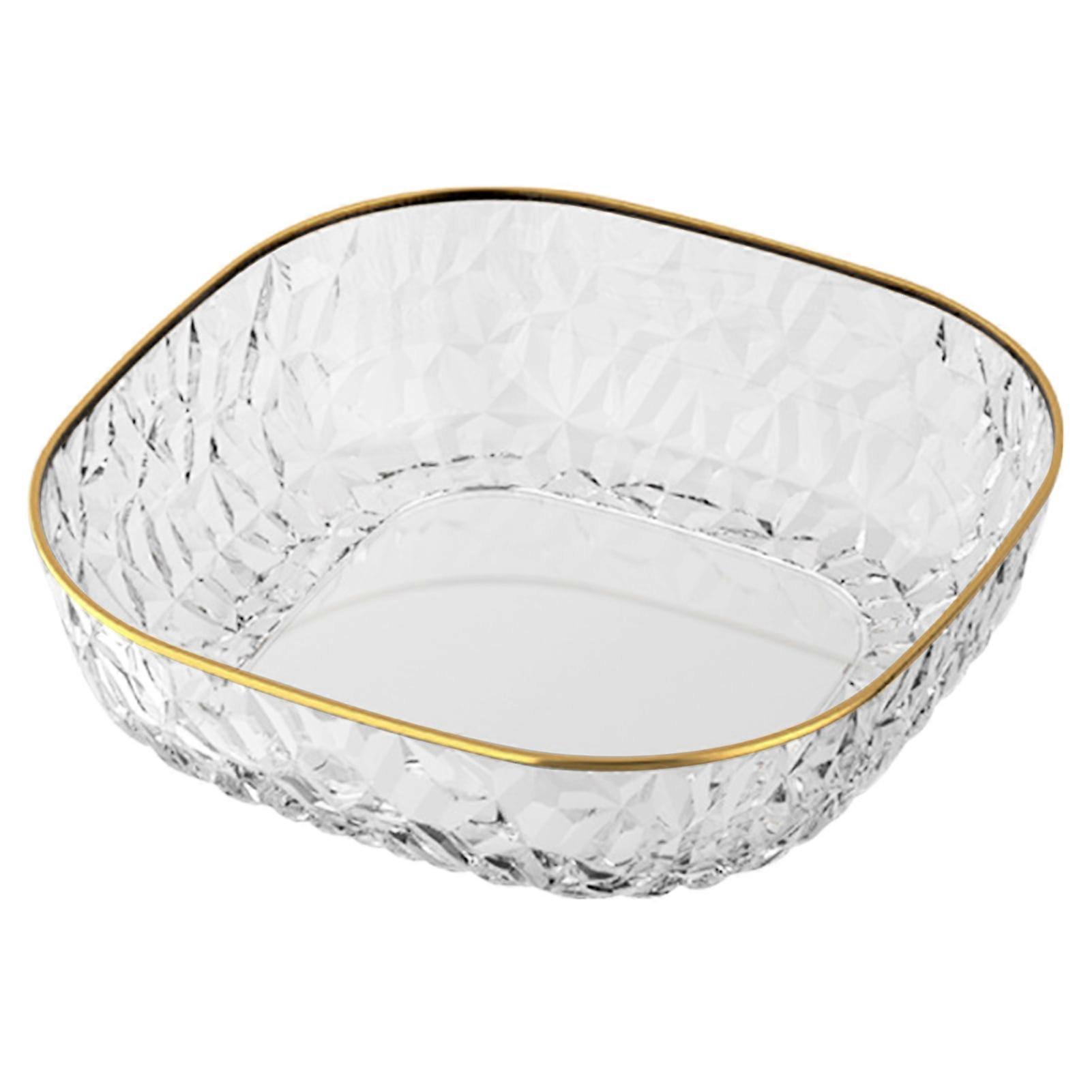Fruit Plate - Translucent Diamond-texture, Light Luxury, Large Capacity, Versatile Elegant Countertop Organizer
