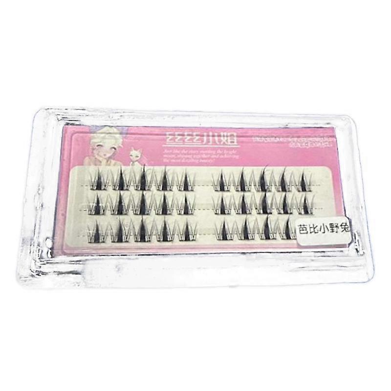 Simulation Rabbit Series False Eyelashes Comic Individual Cluster Reusable Segmented Winged Thick Lash Extension 12Mm Eyelashes