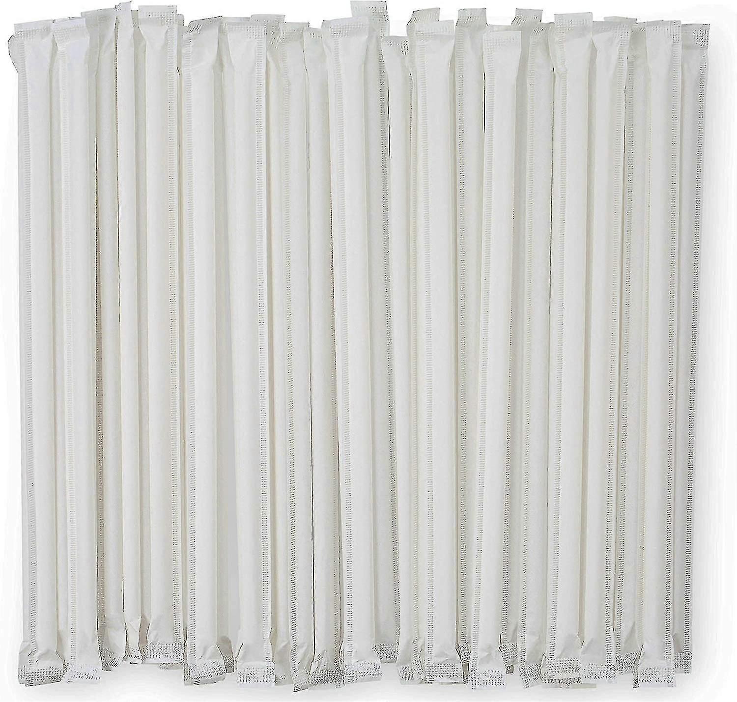 قش بلاستيكي أسود ملفوف بشكل فردي 1000 عبوة - 8 بوصة 0.24 بوصة قش شرب عريض ، Bpa مجاني