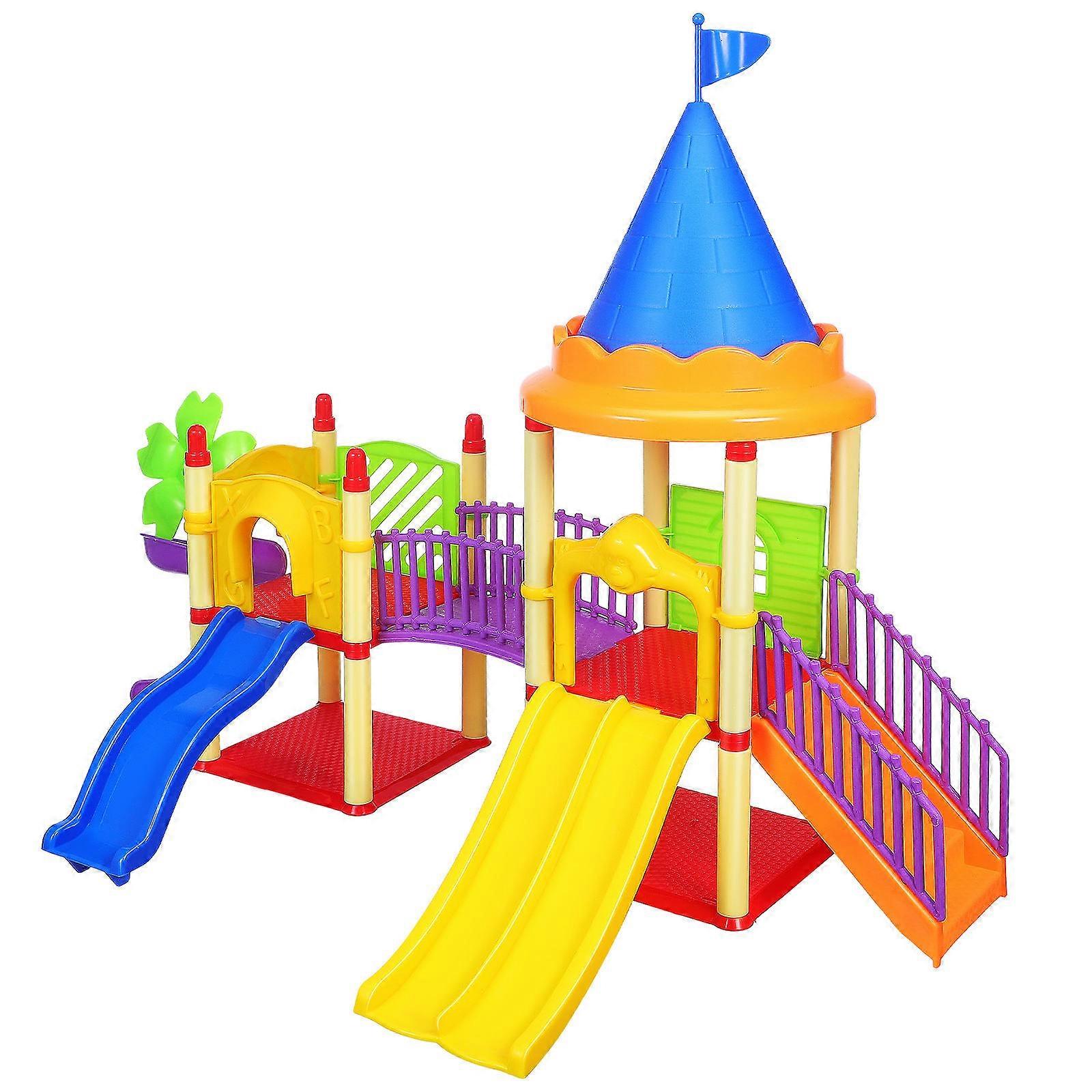 Doll House Accessory Slide Toy for Imaginative Fun Multicolor Plastic