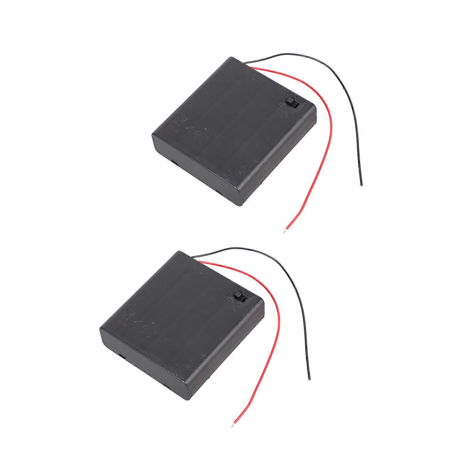 Secure Connection 2A Battery Case Flexible Wiring Box 2/3/4-slot Prevents Loose Contacts in Electronic Devices Multicolor