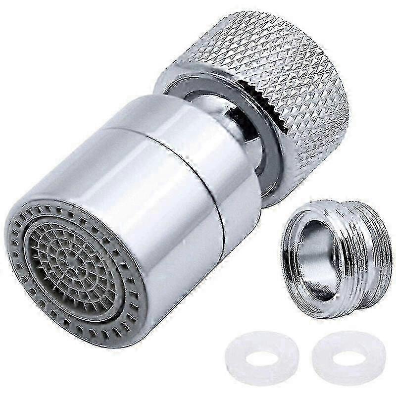 360 Swivel Faucet Aerator Brass 2 Modes Adjustable Kitchen Faucet Filter Bubbler with Nozzle Adapter - for Faucets with M22 External Thread Nozzl