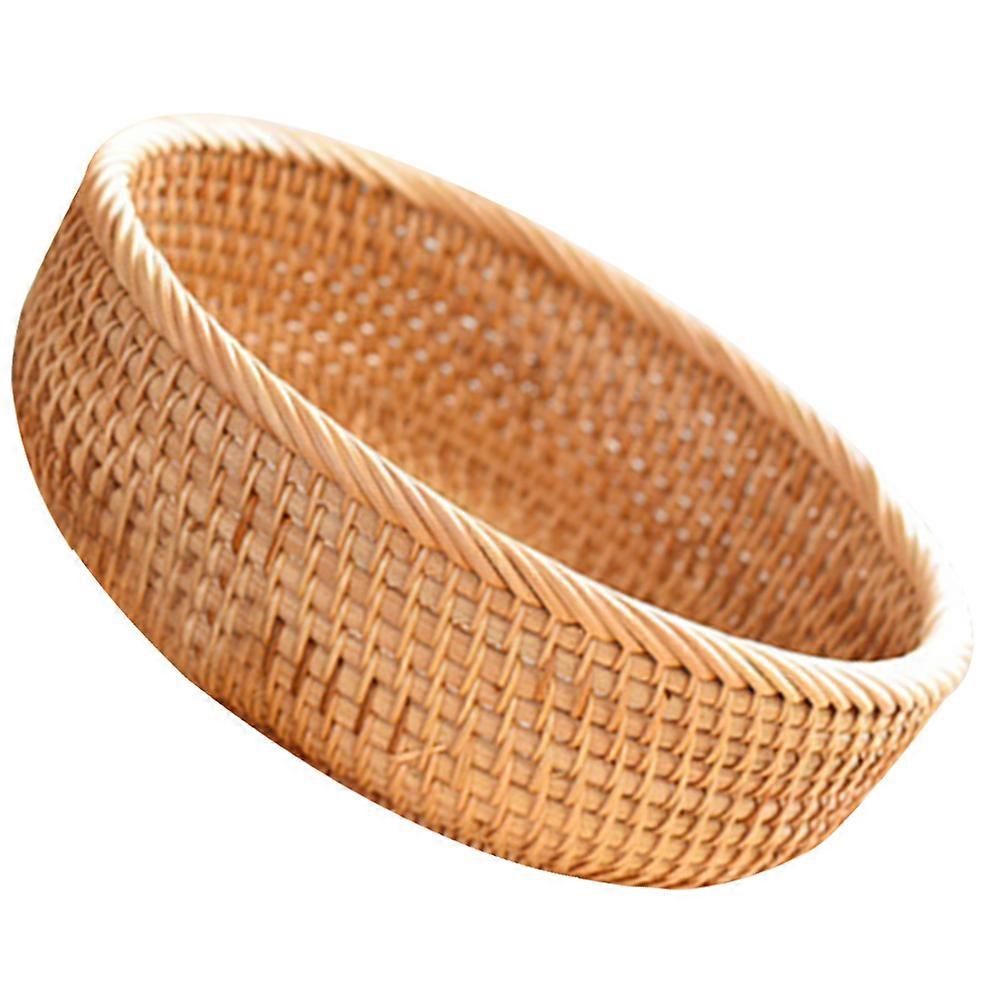 Rattan Basket for Fruit Storage Use Bread Serving Basket Khaki