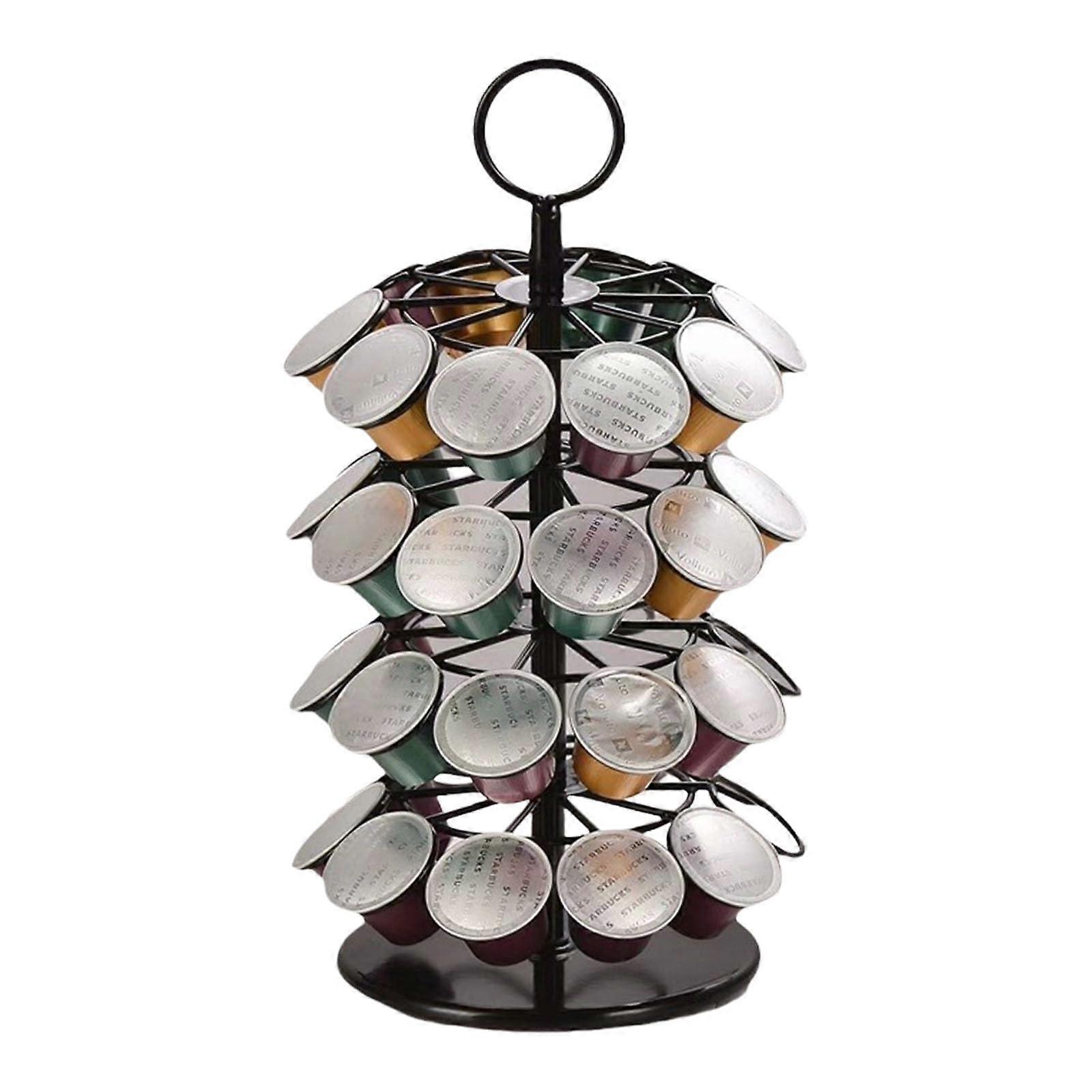 Coffee Pod Holder 360° Rotating Rack with 40 Pod Capacity for Kitchen Counter Storage