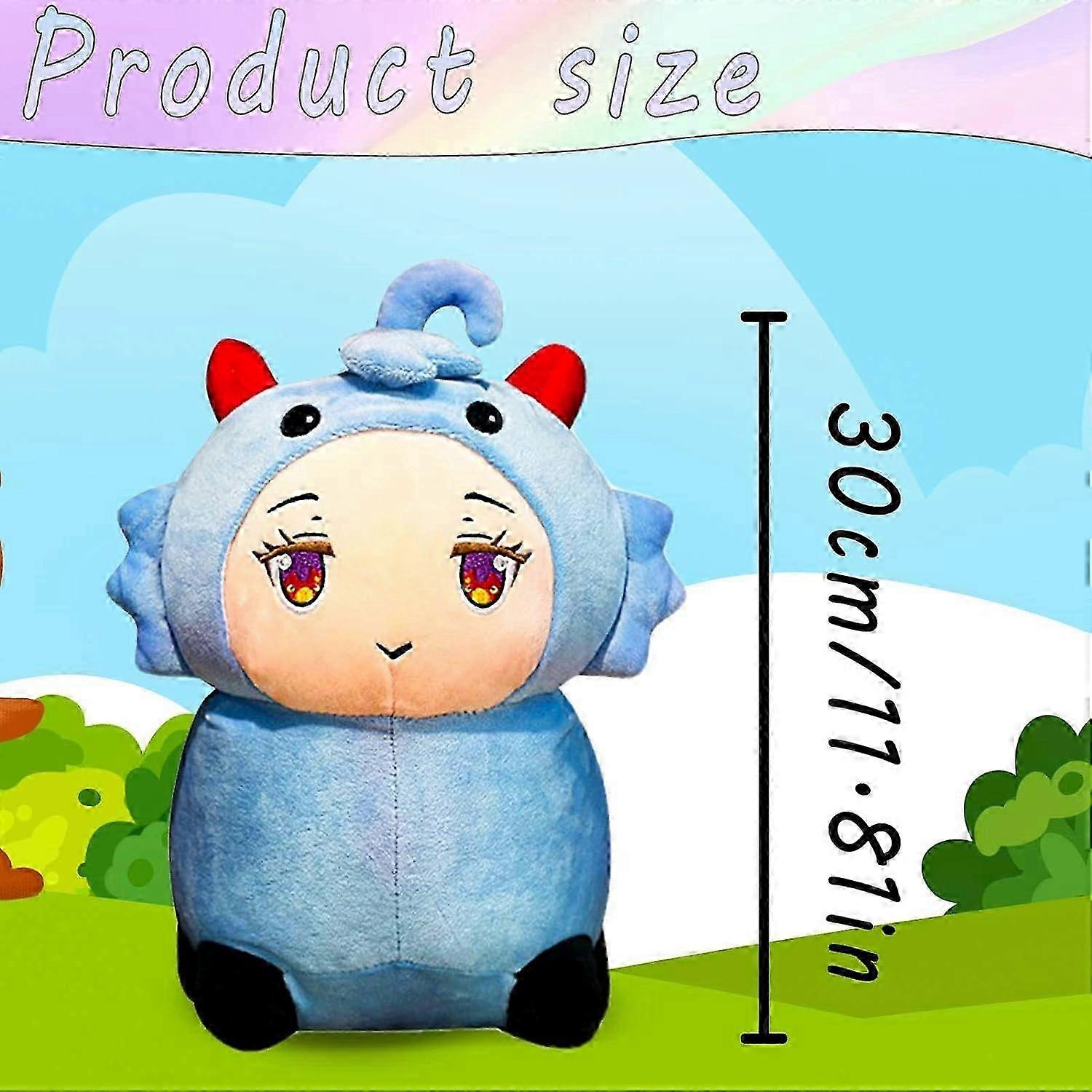 SSRGV Cocogoat Plush Toy Plushie Pillow Ganyu Sheep Stuffed Animals Toys Figures Hugging Sleeping Pillow for Kids 11.8" (Blue)