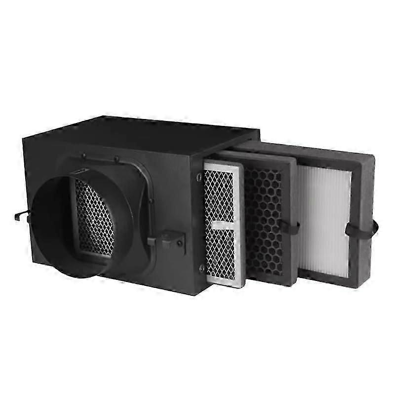 Efficiency HEPA and Carbon 3Layer Air Purification Filter Box for 4' Inline Channel Fans and Fresh Air Intake Systems