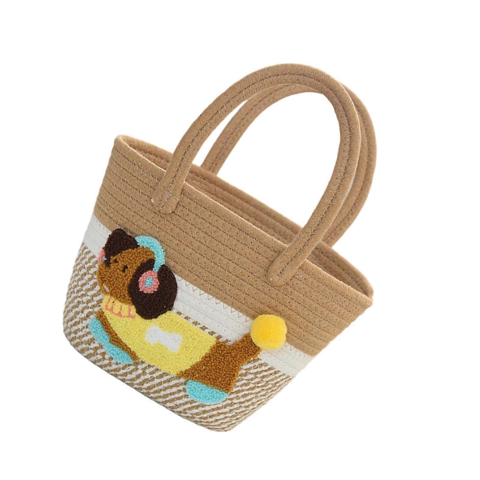 Pattern Cotton Bag Environmentally Friendly Generous Storage Space Casual Carry Multicolor