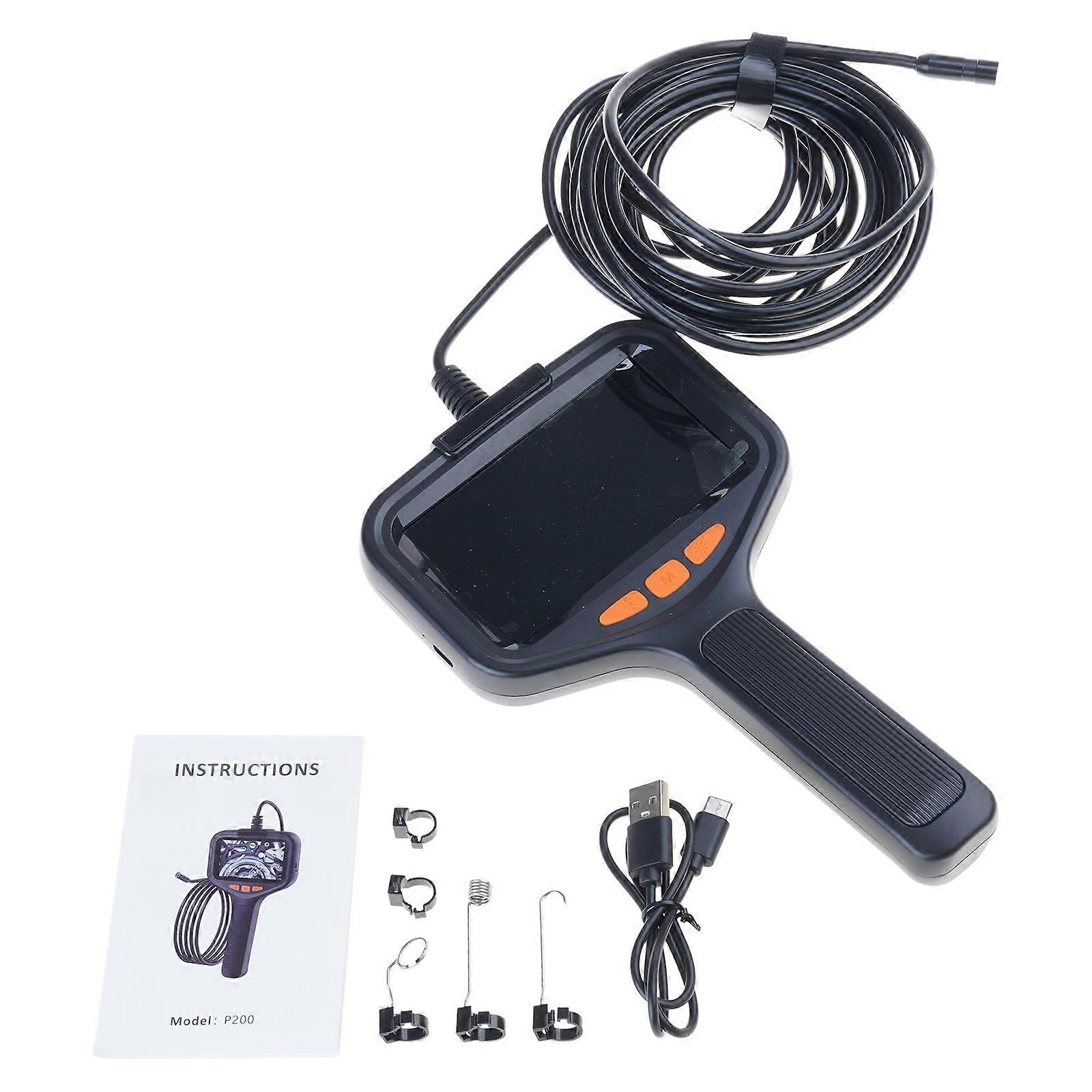 Industrial  Handheld Borescope with Flexible Cable Inspection Camera for Deep Pipe Engine Component Inspection Multicolor