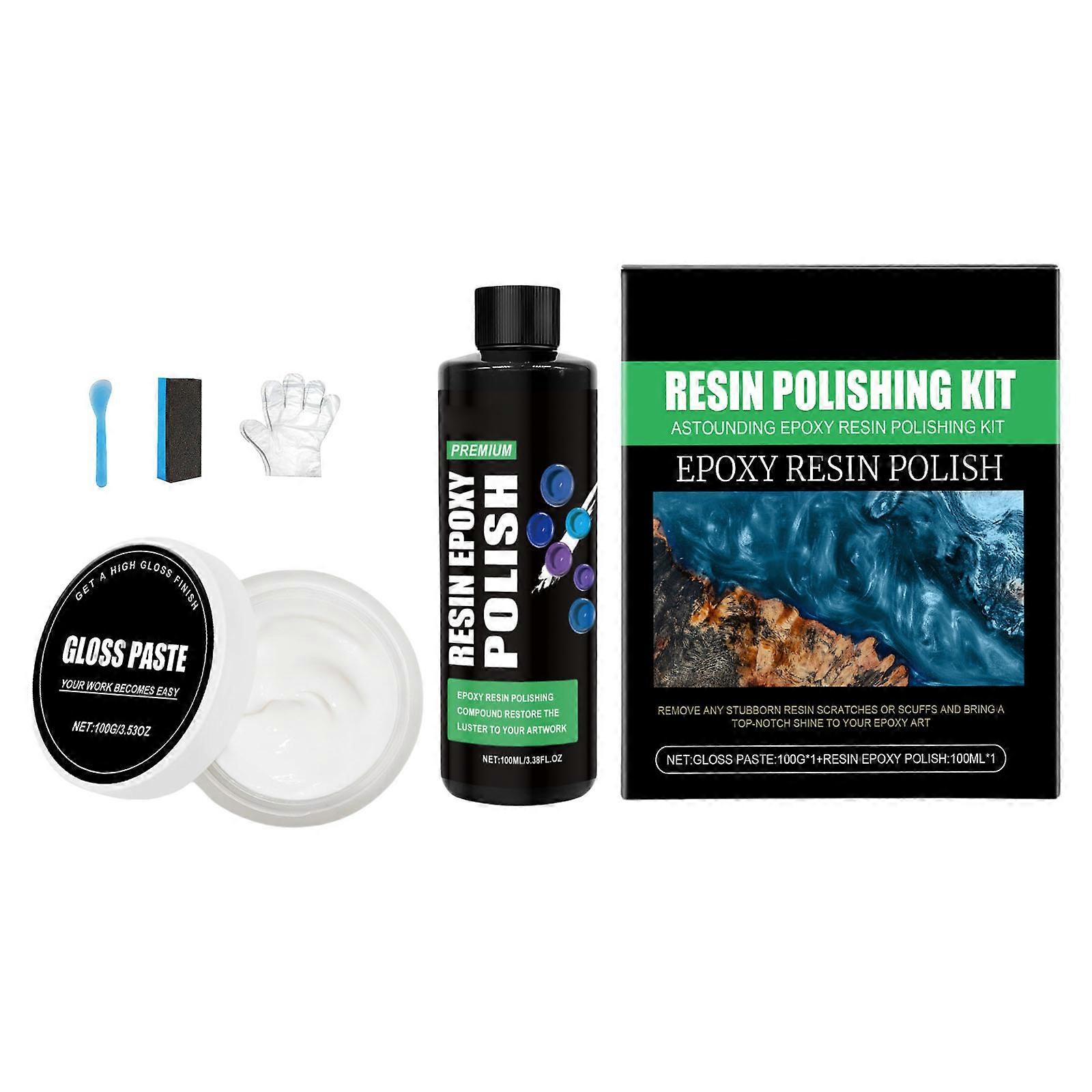 Epoxy Resin Polishing Tool set User Friendly Stone Countertops Polishes for Revitalizing Wood Furniture & Restoring Gloss Multicolor