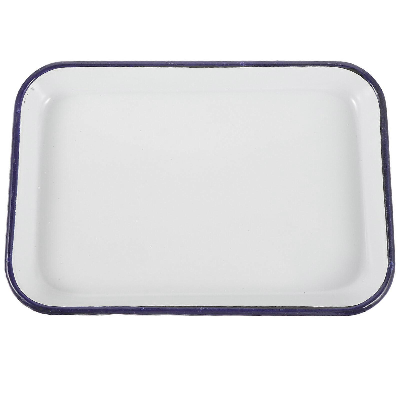 Household Enamel Baking Dish Rectangular Roasting Tin Multi-functional Baking Pan for Kitchen Use