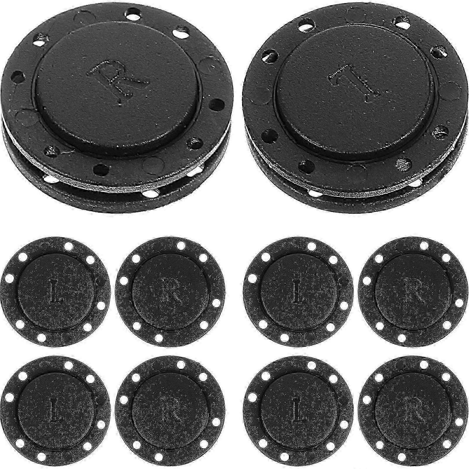 6 Pairs Magnetic Buttons Coat Snaps Buttons Invisible Snaps Fasteners Press Studs DIY Sewing Accessories (Black, Diameter 2.2cm)