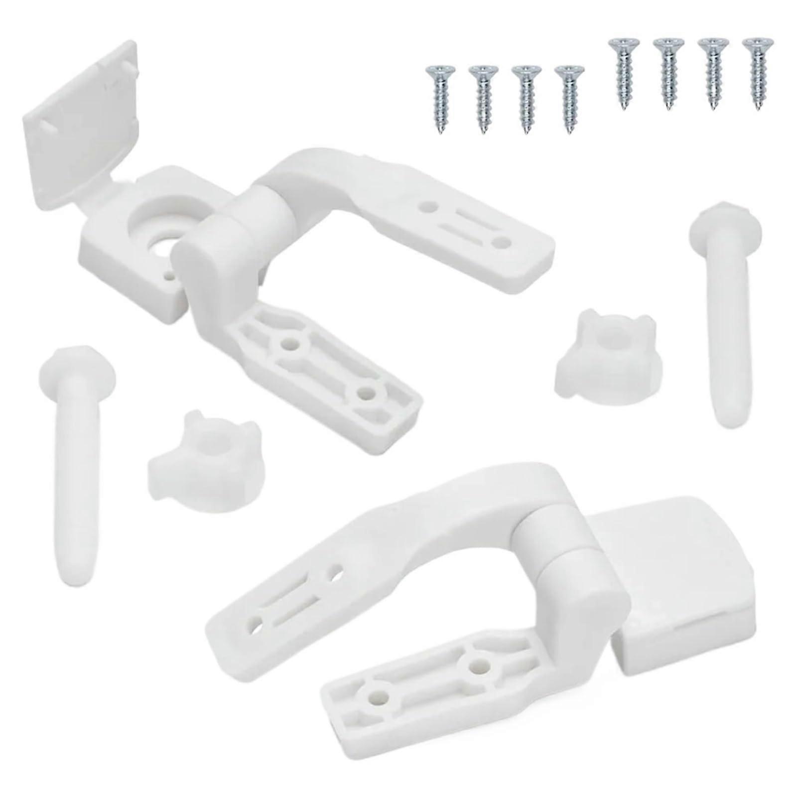Universal Toilet Seat Screws and Hinges Set of 4 with Bolts Nuts for Bathroom Lids Replacement
