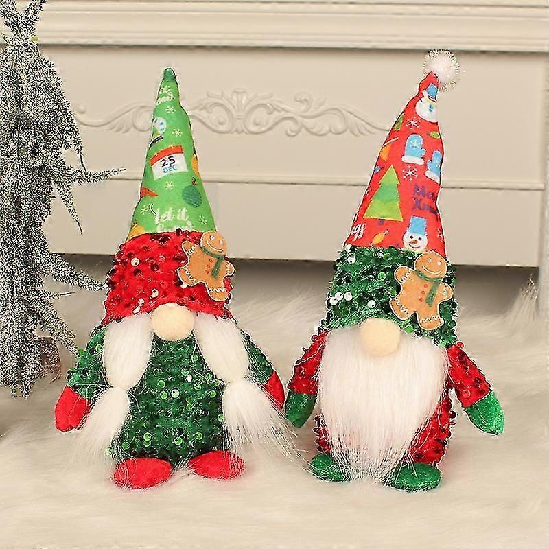Christmas Plush Gnome for Shelf Display - Handmade Tomte Elf Figurine