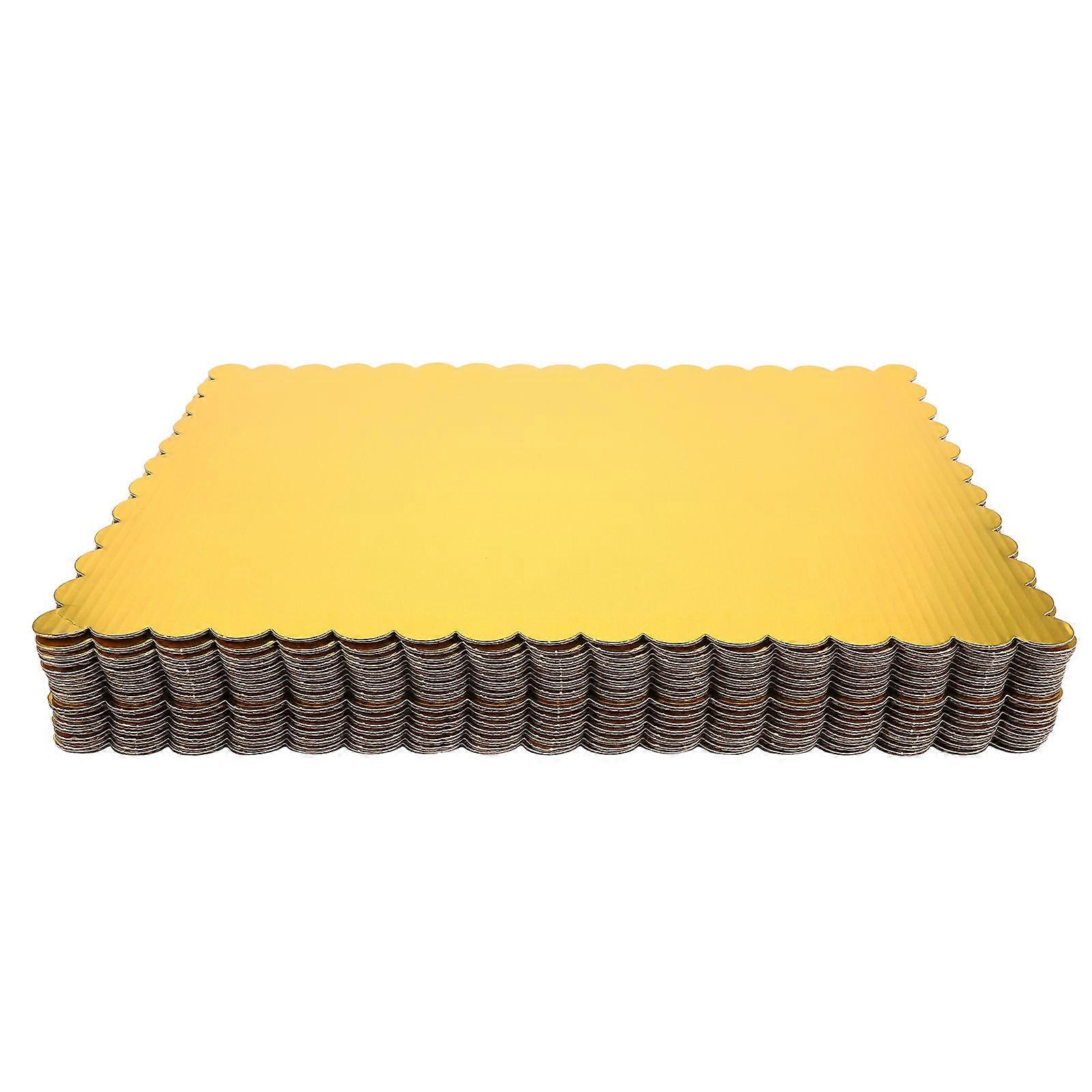 Golden Corrugated Cake Cardboard Base for Baking Use 20Pcs Rectangular Shape