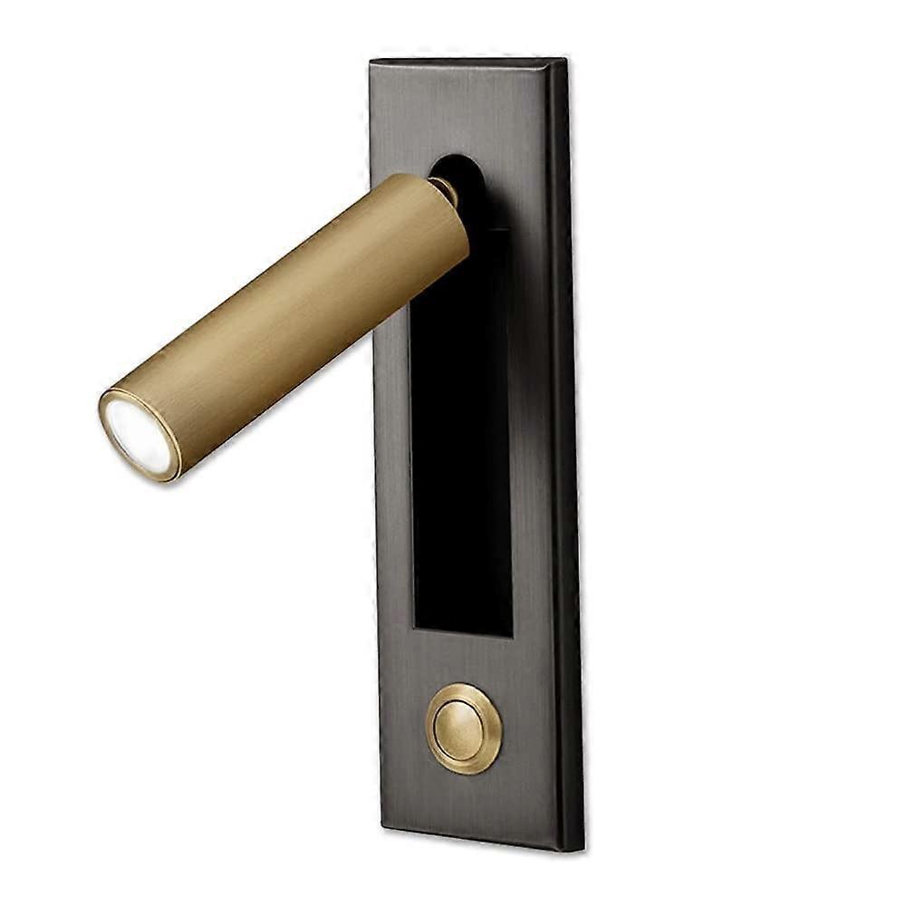 LED Wall Spot Light 3W Bedside Reading Lamp with Switch, 350° Rotatable 90° Foldable Energy Saving