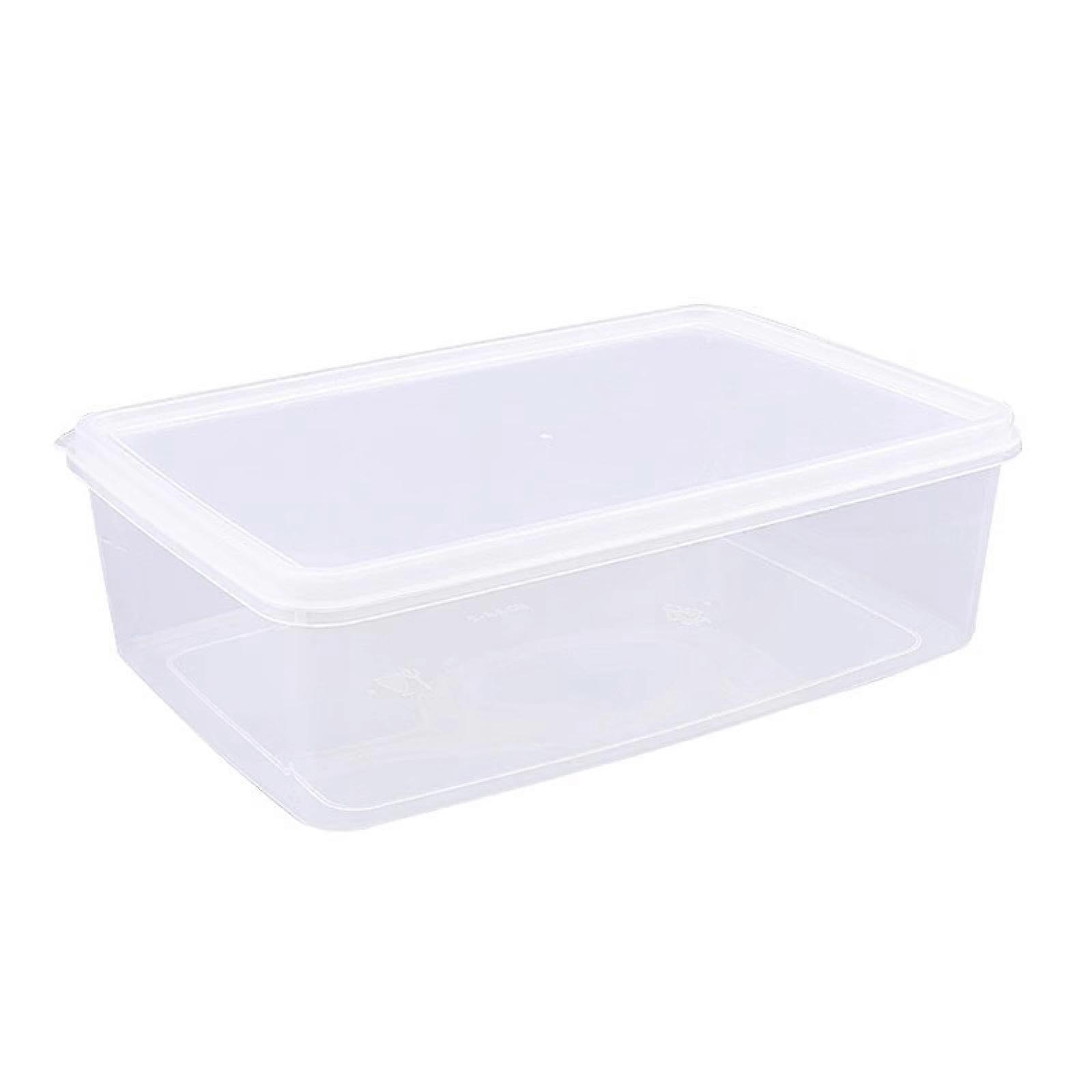 Food Storage Container with Airtight Double Buckle Seal for Freshness, Leakproof Refrigerator Box