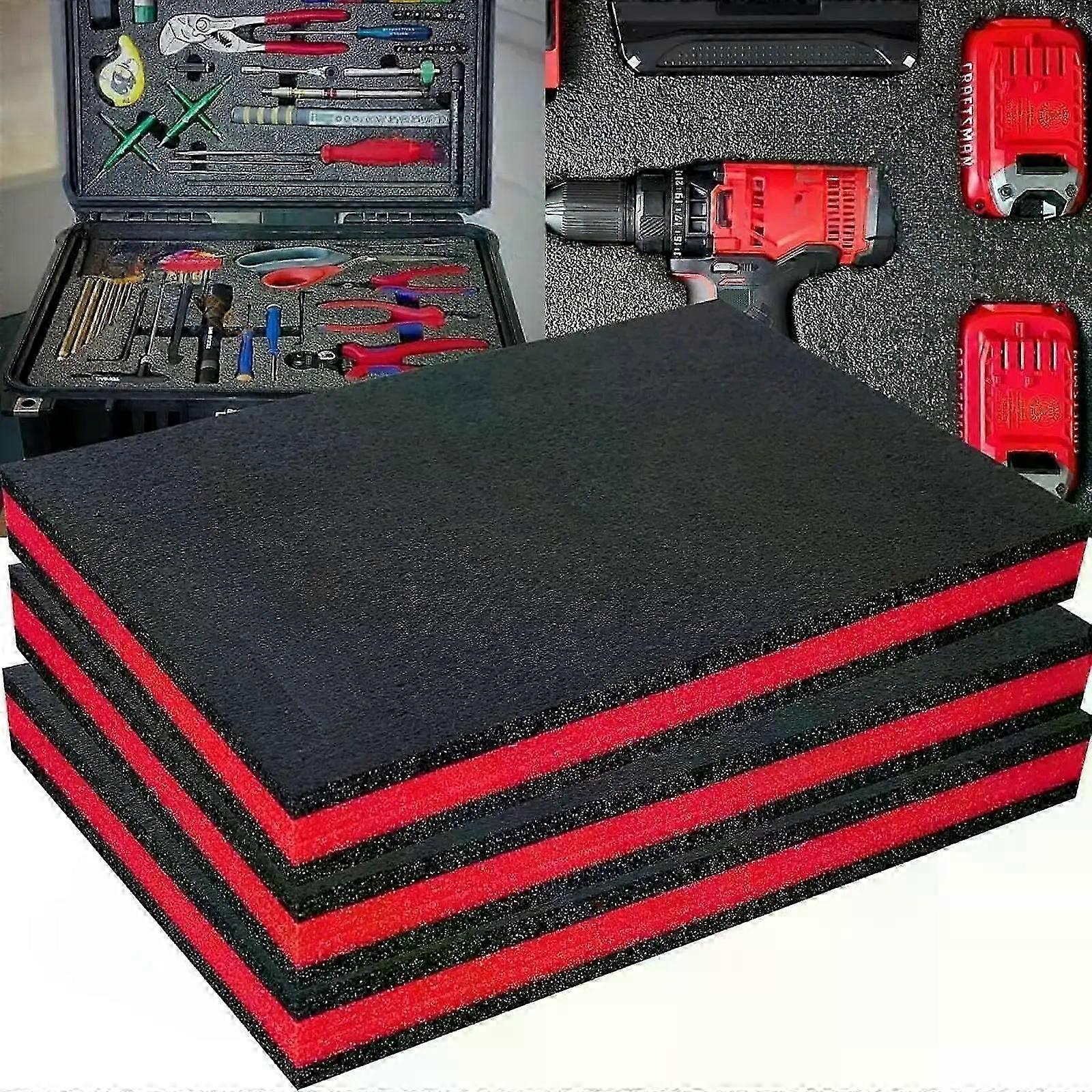 5PCS Tool Box Foam Inserts Tool Shadow Foams Inserts for Toolbox Hard Case Cases Tool Box Liner Organizer for Tabletop Miniature