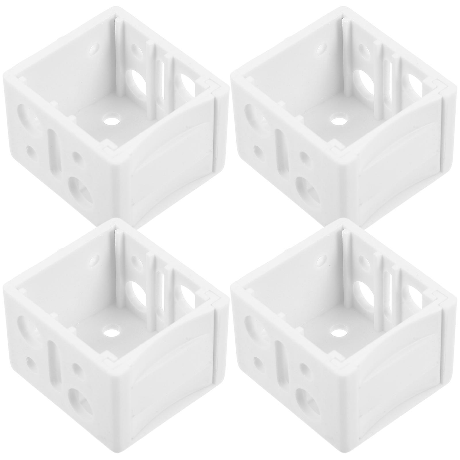 ABS White Blind Brackets for Window Vertical Blind Support 4Pcs Pack