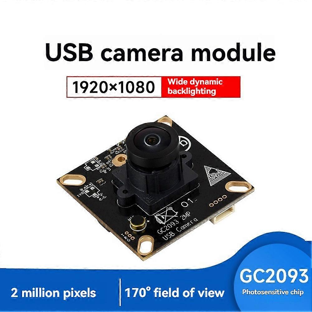 GC2093 2MP USB Camera Module USB2.0 Output Fixed Focus 81dB Linear Mode 105dB HDR Mode Onboard Microphone