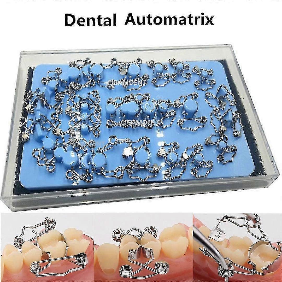 1set Matrices Dental Automatrix Matrix Bands Ring Sectional Contoured Matrices With Clip Holder Clamps Forceps