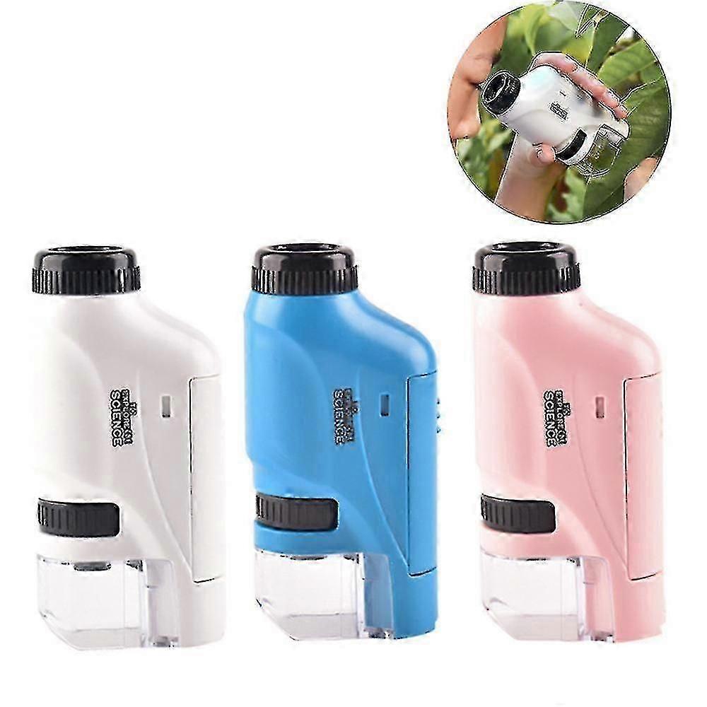 60-120x pocket microscope portable led light