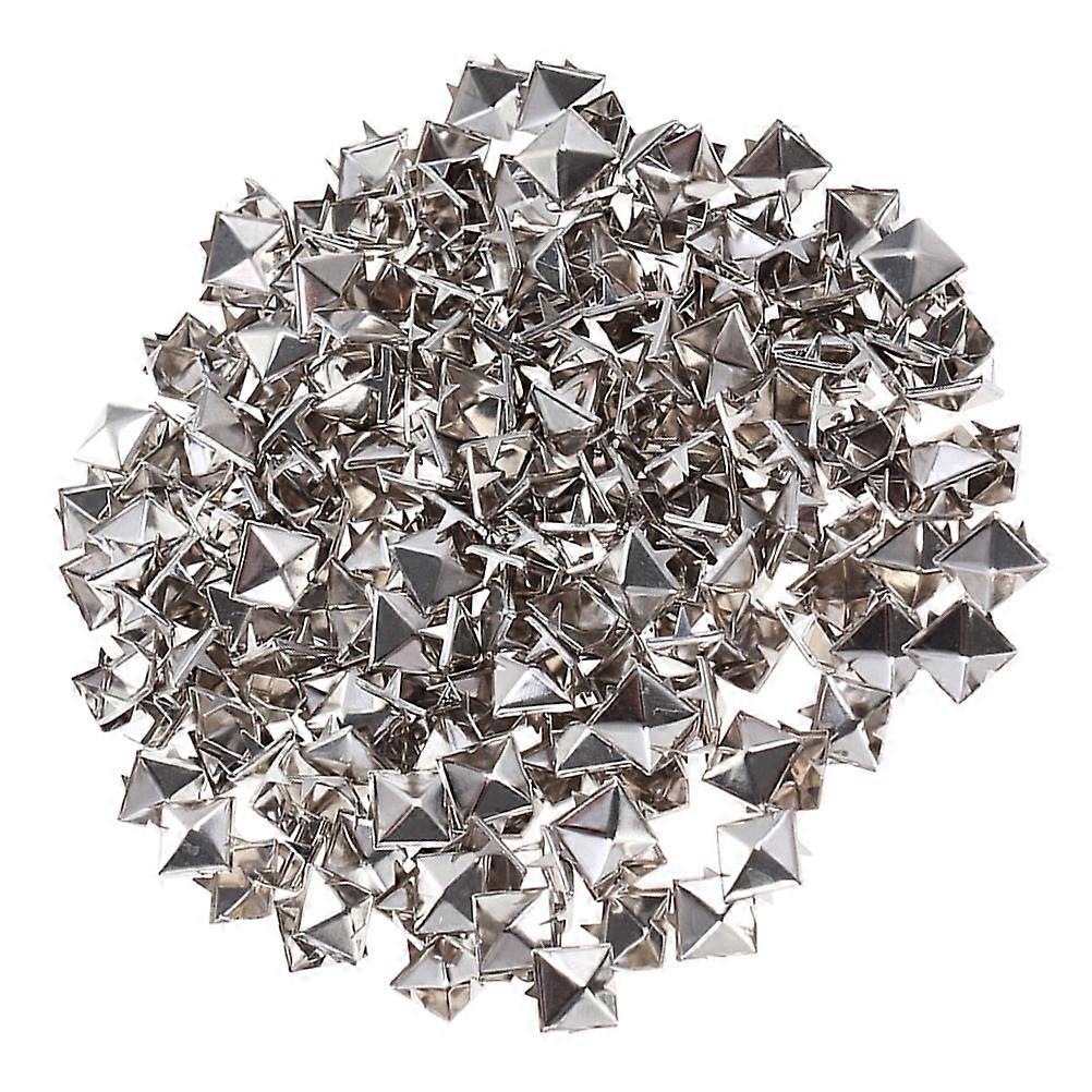 Square Nail Studs for Crafts 100 Pcs Silver Iron Spikes 10 mm