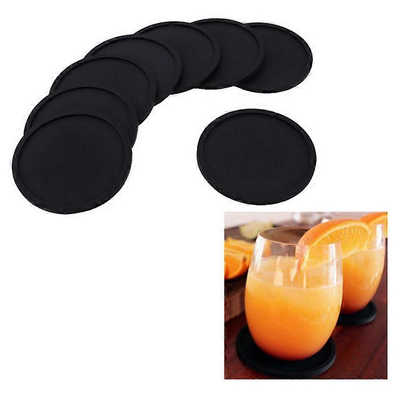 Round, thickened silicone coaster, creative soft rubber coaster, heat-insulating tea cup coaster