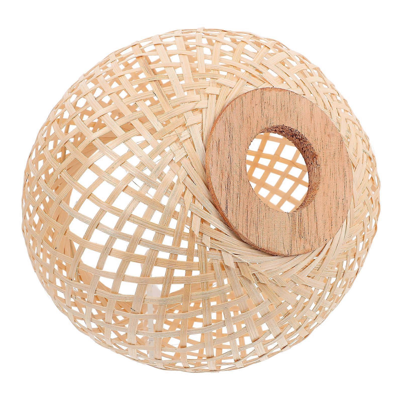 Khaki Bamboo Lampshade Desk Lamp Cover for Home Table Light