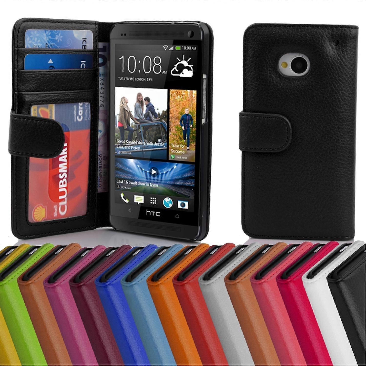 Case for HTC ONE M7 Foldable Phone Case - Cover - with Stand Function and Card Tray