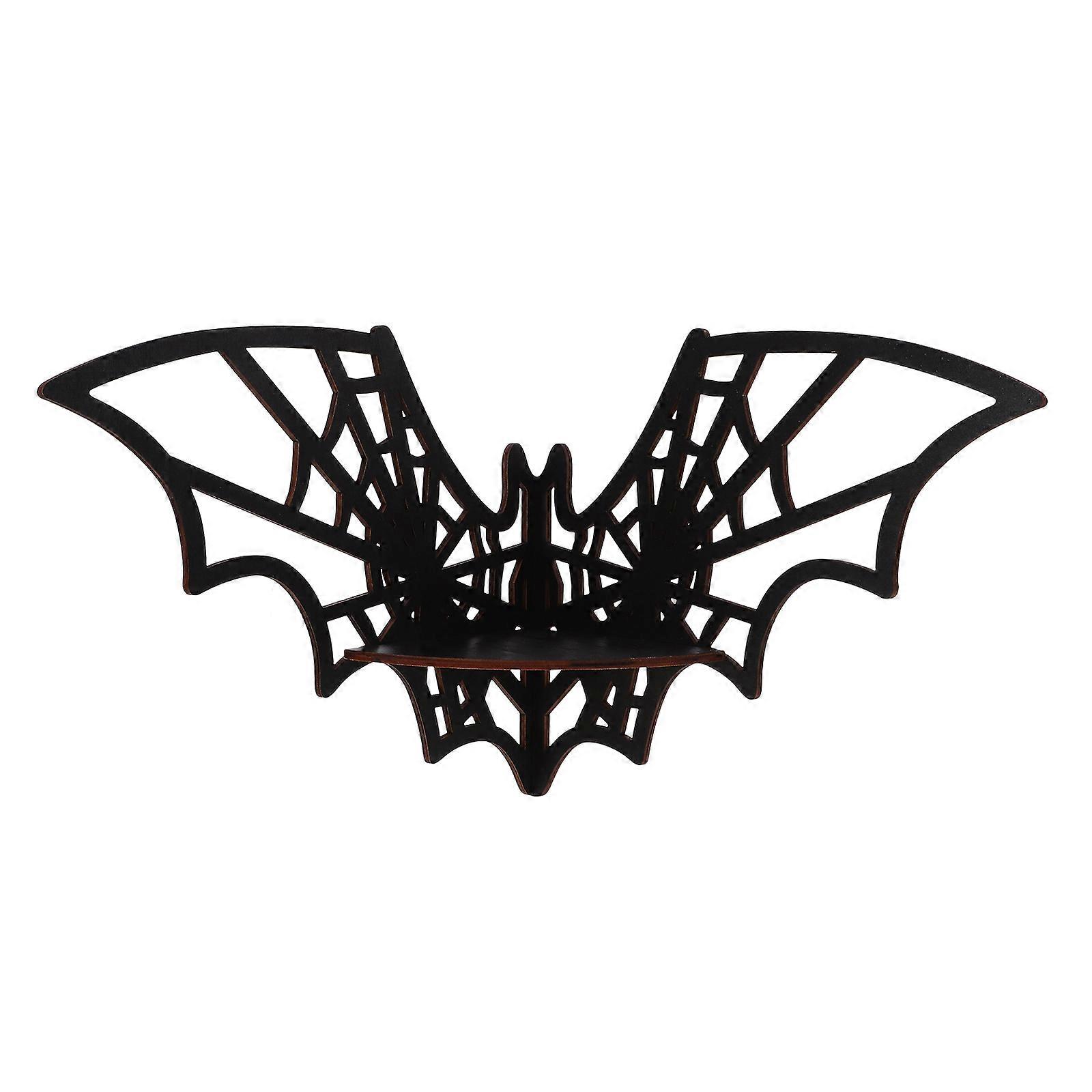 Hollow Corner Shelf Wall Bracket 3Pcs Black Wooden Storage Solution For Interior Decoration With Right-Angle Structure