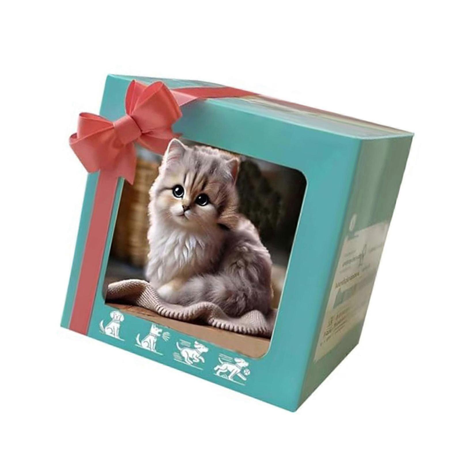 Cuddly Robotic Cats Plush Toy With Automatic Response Barking Tail Wagging Robot Animal Life Like For Toddler Companion Yellow