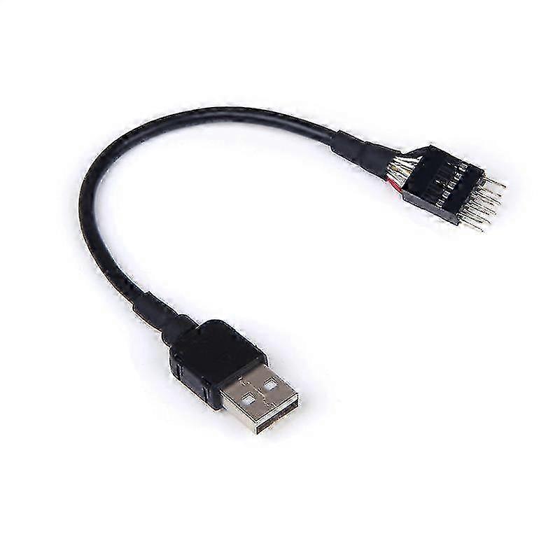 9-Pin Male to USB A Cable, Internal PC Mainboard Data Extension Connector