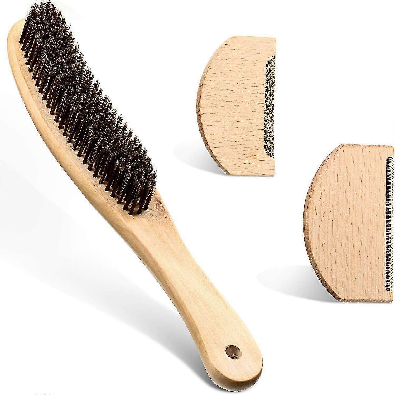3 Pieces Wood Cashmere Comb And Wood Sweater Shaver Comb Combo Pack Fabric Sweater Shaver Lint Remover Comb With Lint Brush Multi-fabric Shaver Remove