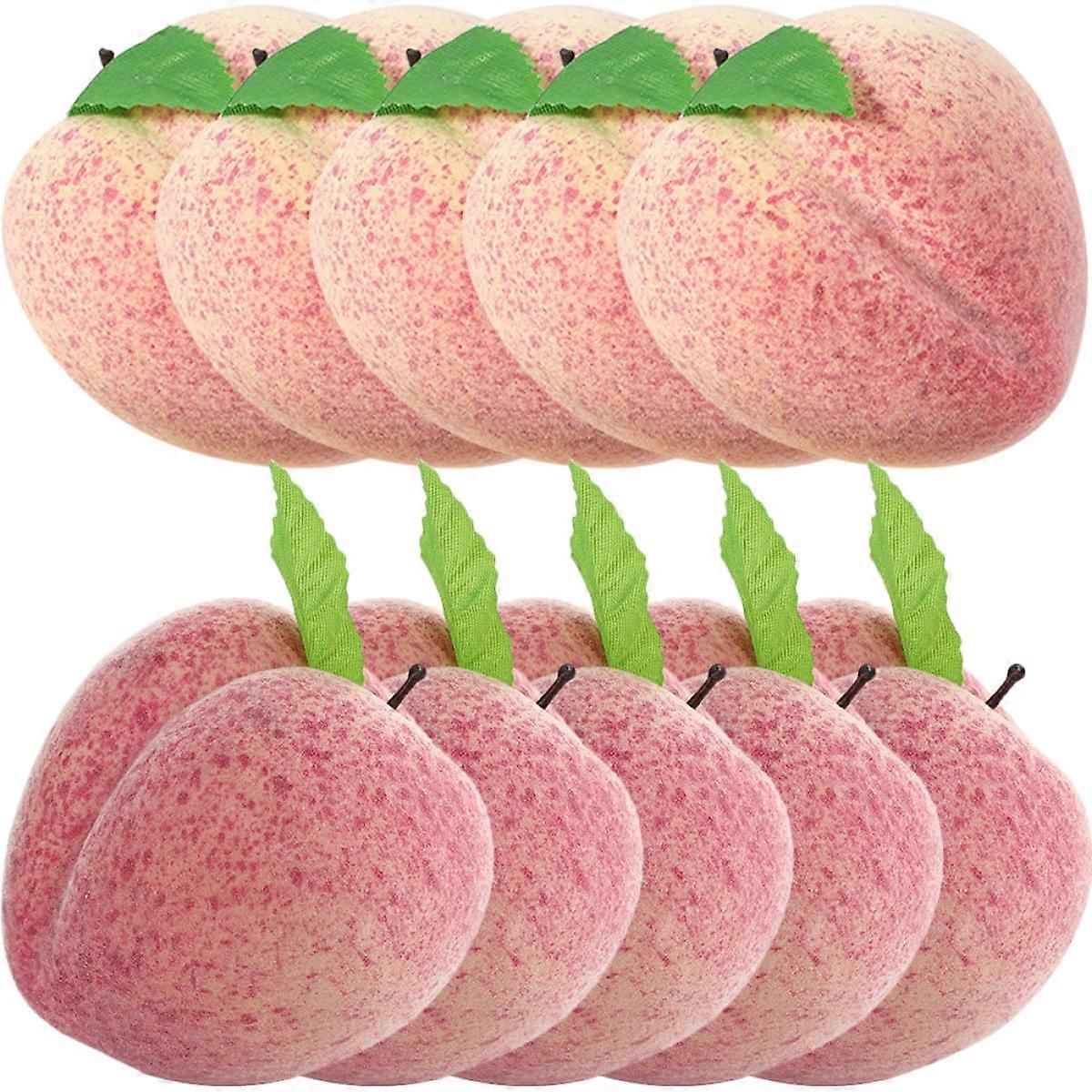 Artificial Fruit 10Pcs Fake Peach Set with Realistic Appearance for Home Decor and Photography Props