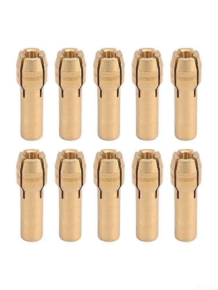 Mini Drill Chuck Set 10pcs Brass Collet Adapters 0.53.2mm for Rotary Tools Secure FourClaw Grip