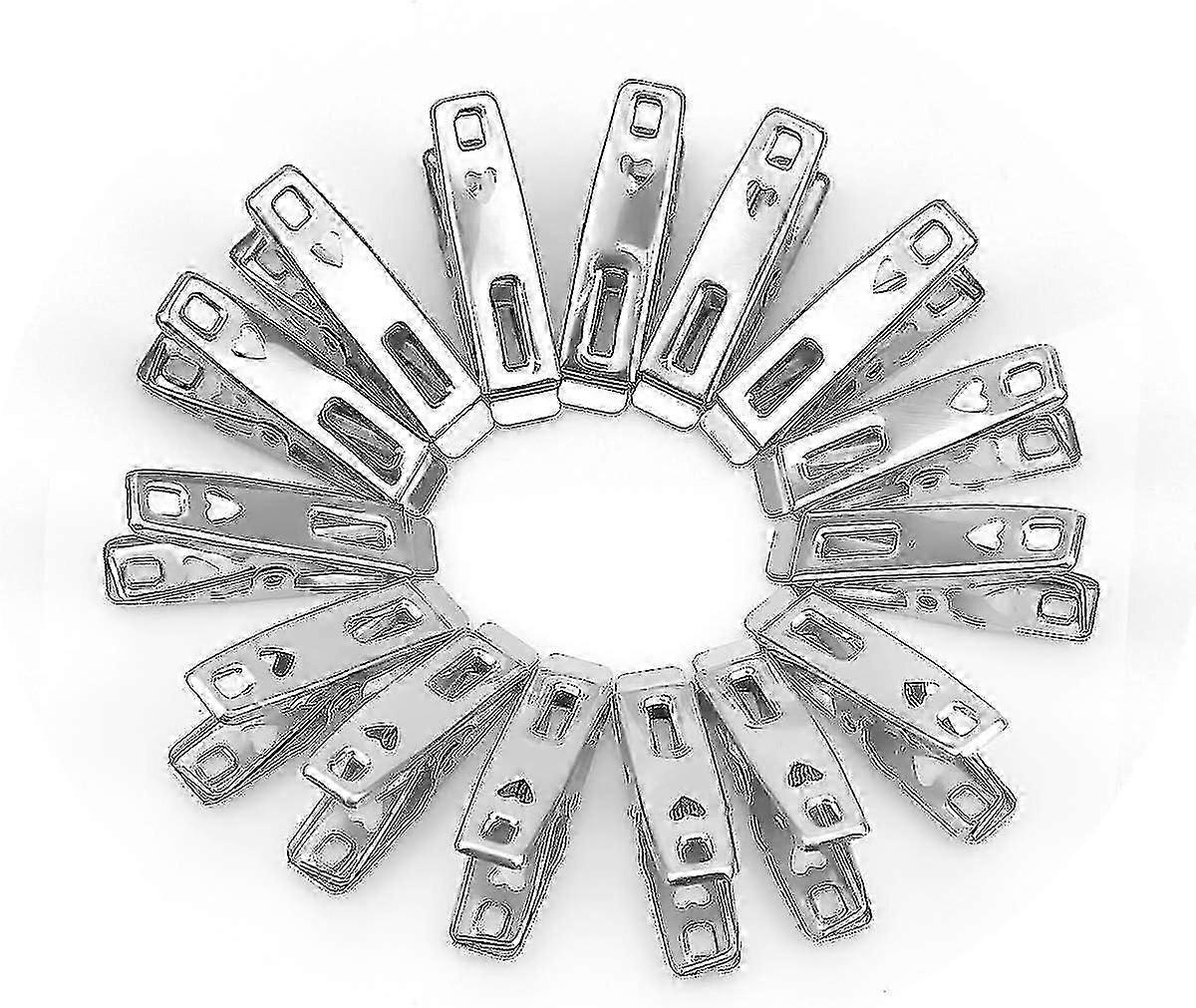 80pcs Stainless Steel Clothes Pegs - Windproof Rust-Free Clips for Laundry & Drying