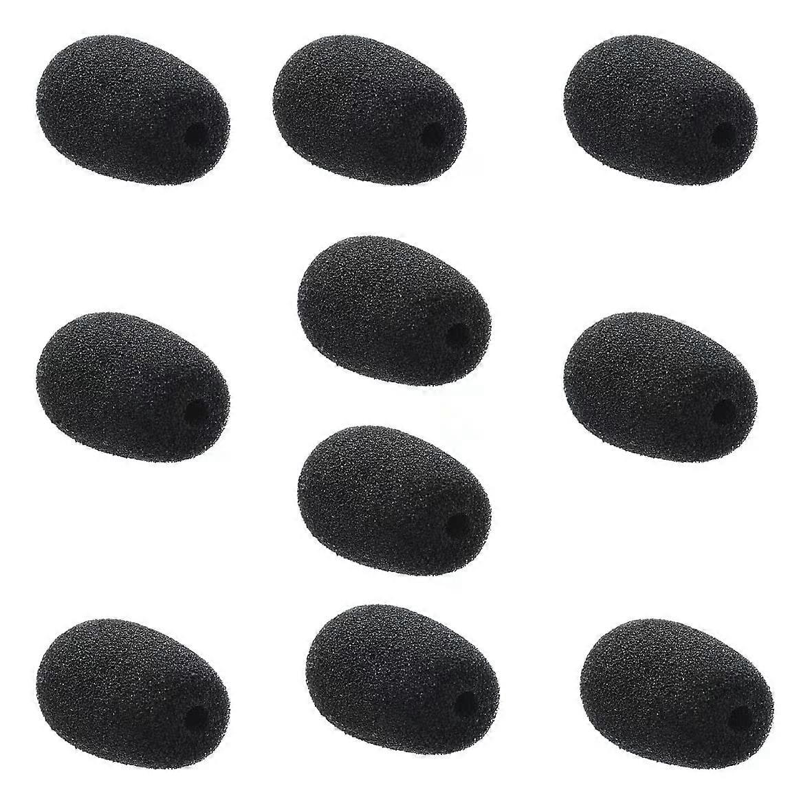 12 PCS Microphone Windscreen Foam Covers for Headset and Lapel Mics Noise Reduction Wind Protection