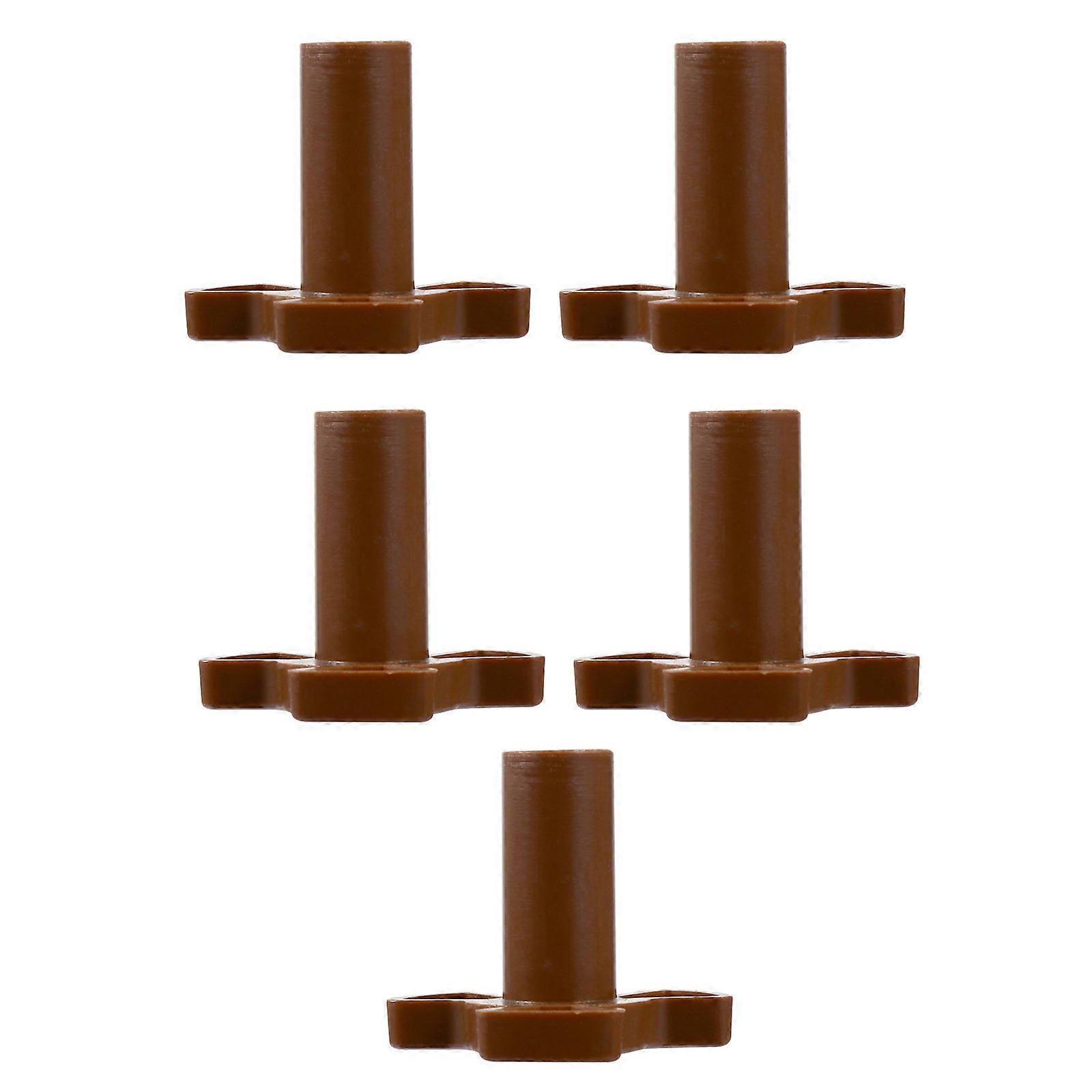 5Pcs Microwave Turntable Coupler Part Coffee 3.2X3.2X3CM Triangular Bracket Provides Tray Rotation For Home Users