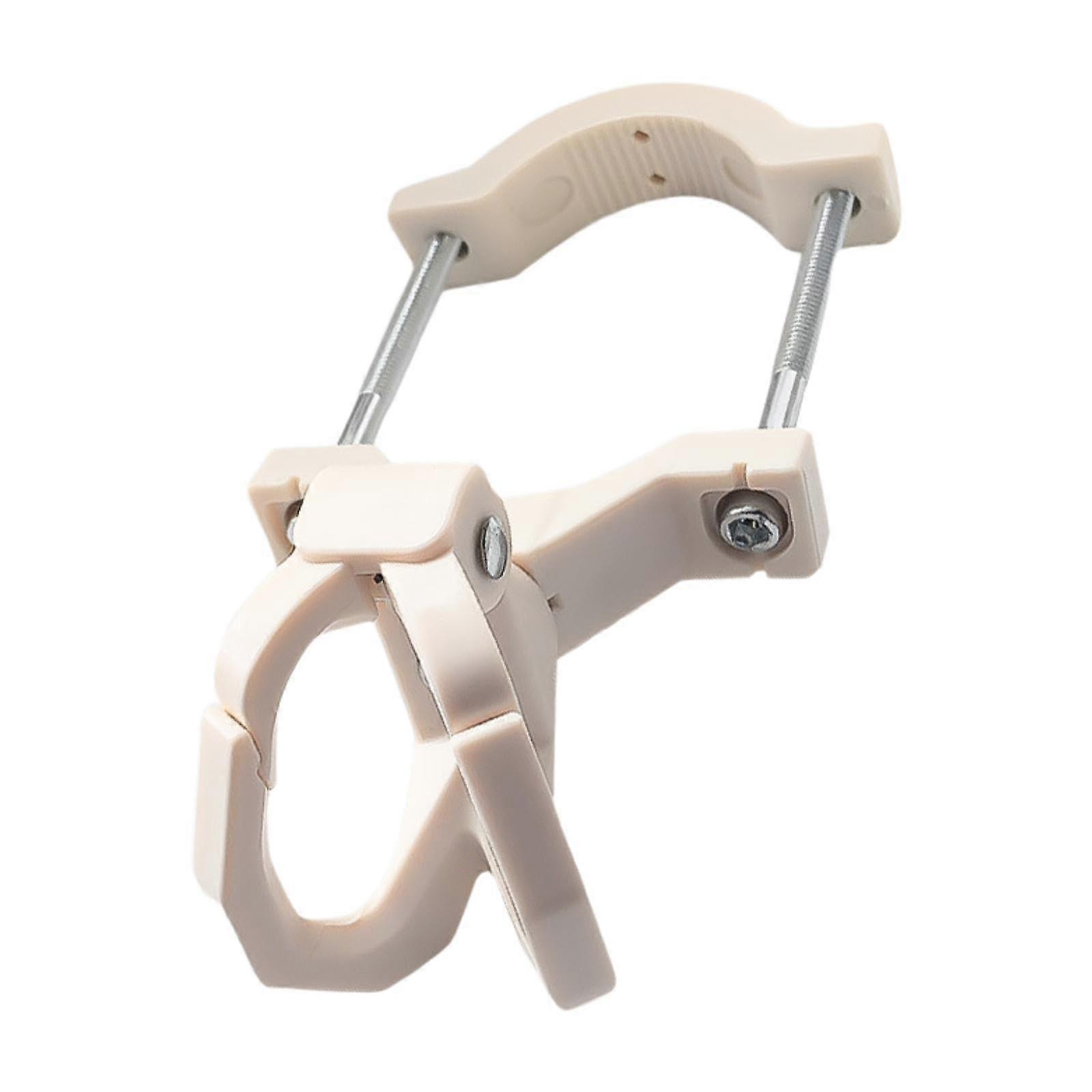 Motorcycle Helmet Hook with Double Hanging Hooks, Quick Press Lock, Universal Fit, Beige