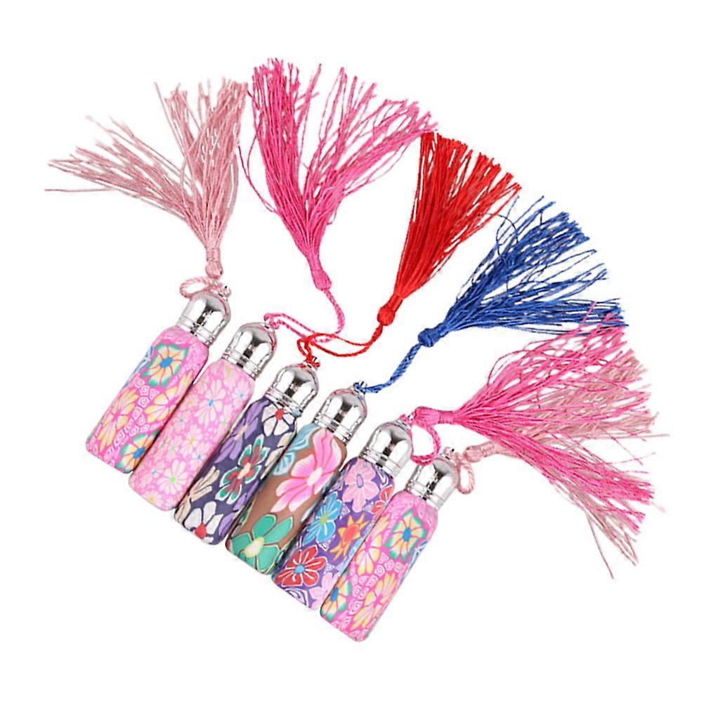 Leak-Proof Perfume Bottles for Storage 6Pcs Polymer Clay Sample Bottles