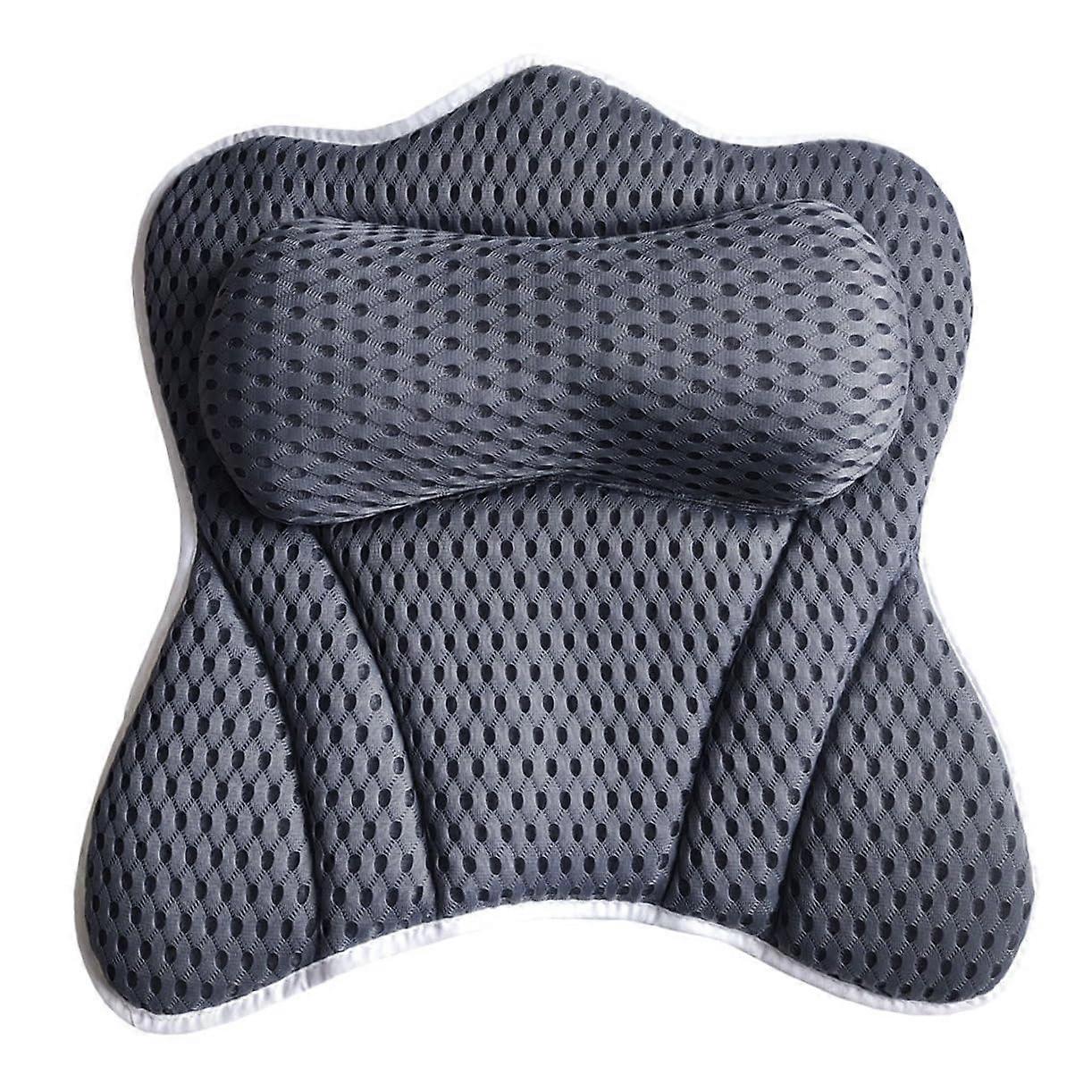 Bath Pillow with Suction Cups Ergonomic Neck Support Spa Tub Headrest for Relaxing Bath